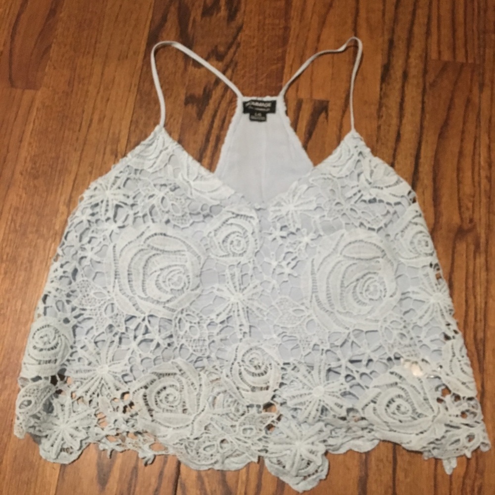 blue lace tank